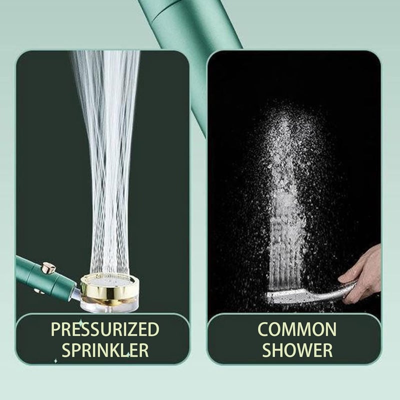 Showerheads, Household Bath Bathroom Shower Supercharged Household Bath Shower Super Strong Rain Shower Head Green