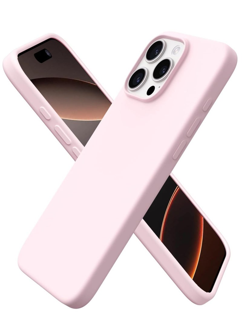 NEW Soft Pink Silicone iPhone 16 Pro Case - Anti-Scratch & Shockproof Cover - Image 1