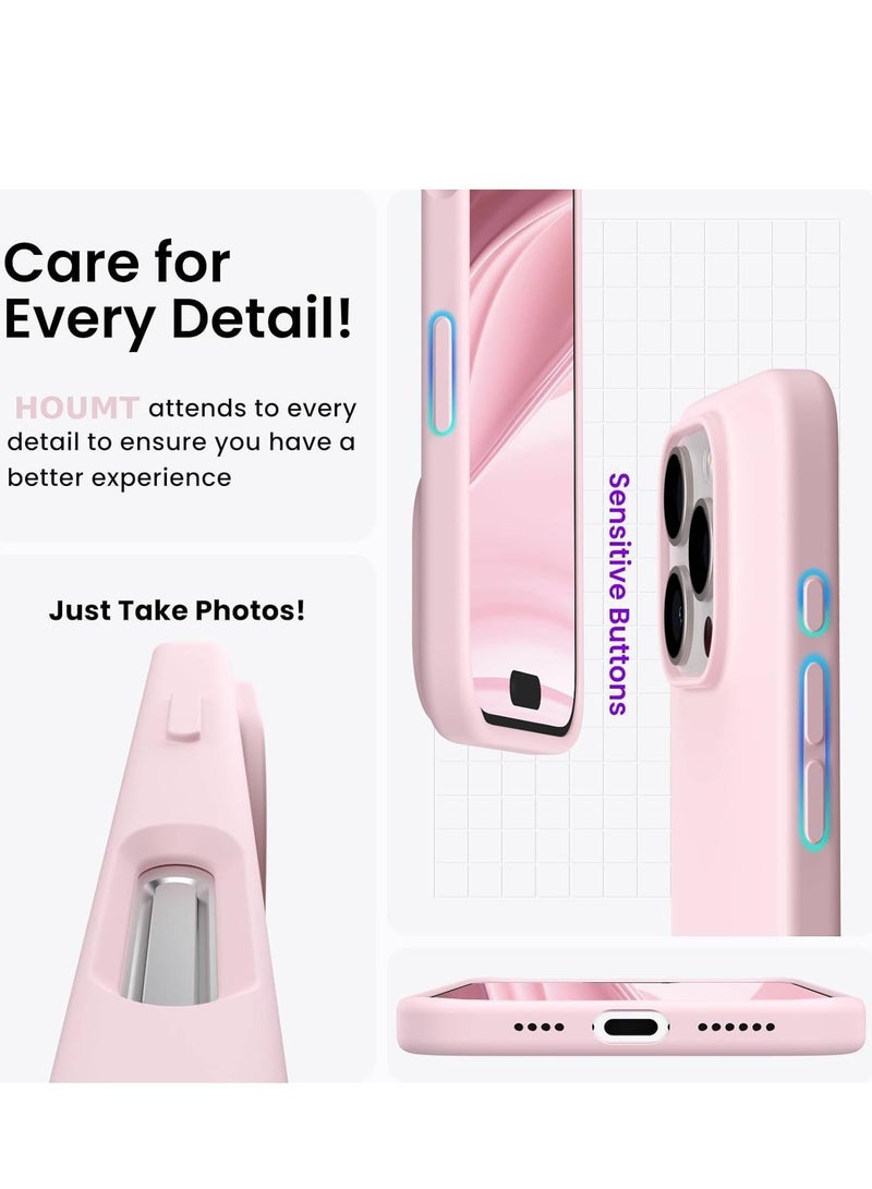 NEW Soft Pink Silicone iPhone 16 Pro Case - Anti-Scratch & Shockproof Cover - Image 3