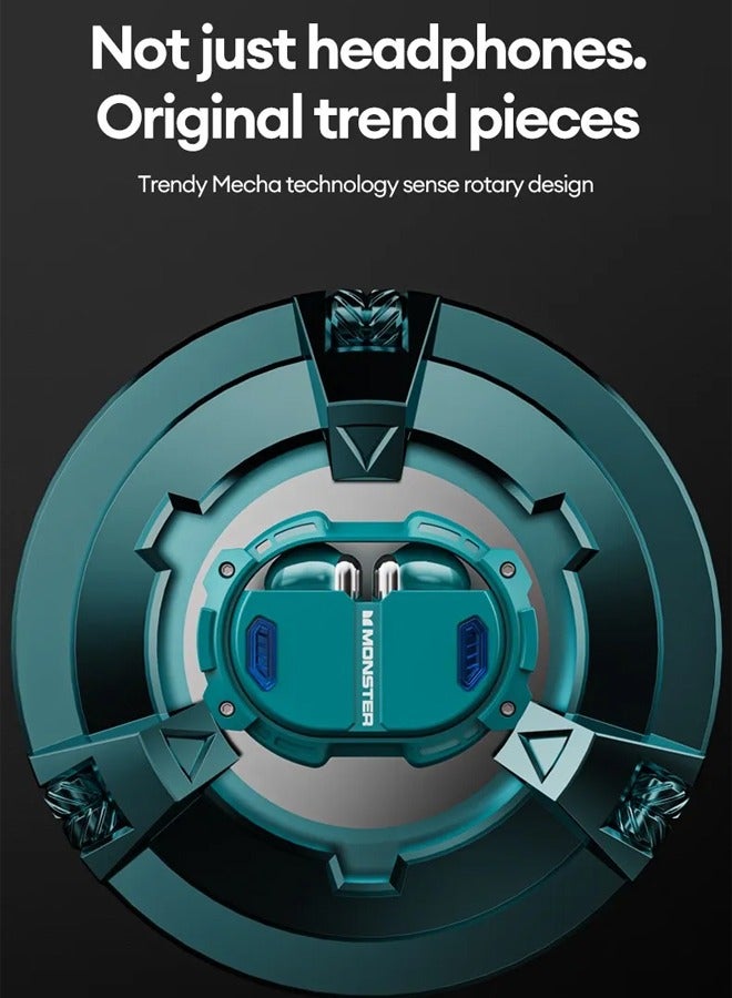 Monster Bluetooth Airmars XKT10 Pro Wireless Sports Earphones with Mic Waterproof Noise Reduction Bluetooth Earphones 5.3 Green - Image 3