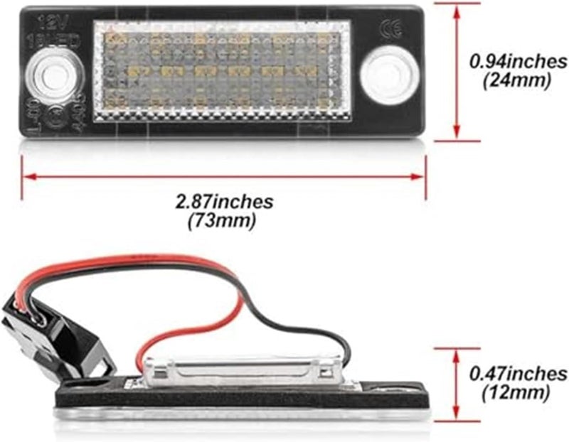 Wivplex Full White License Plate Lights for Skoda Octavia 1Z - Image 3