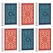 Timenued Playing Cards 6 PackPlastic Waterproof Playing Cards Bulk for Adults6 Decks of Poker Cards Professional SetWide Poker Size Regular Index3 Blue 3 Red - Image 2