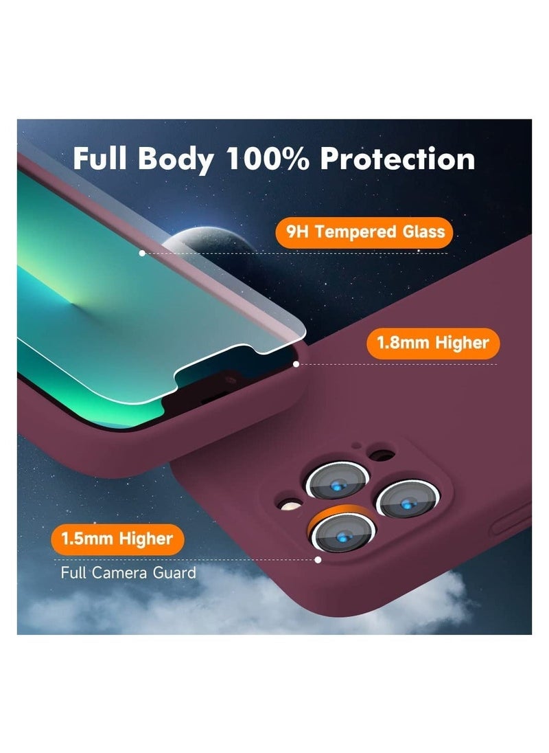 Raxoom Silicone Magnetic Case for iPhone 12 Pro Max with 2 Pack Tempered Glass Screen Protector Magsafe Case - Image 4
