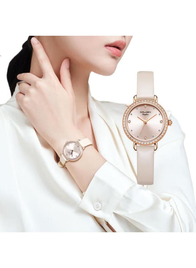 Golgen Quartz Watch Women'S Swan Ladies Watch Light Luxury Small Round Watch New Year Gift For Girlfriend New Year Gift Box - Image 1