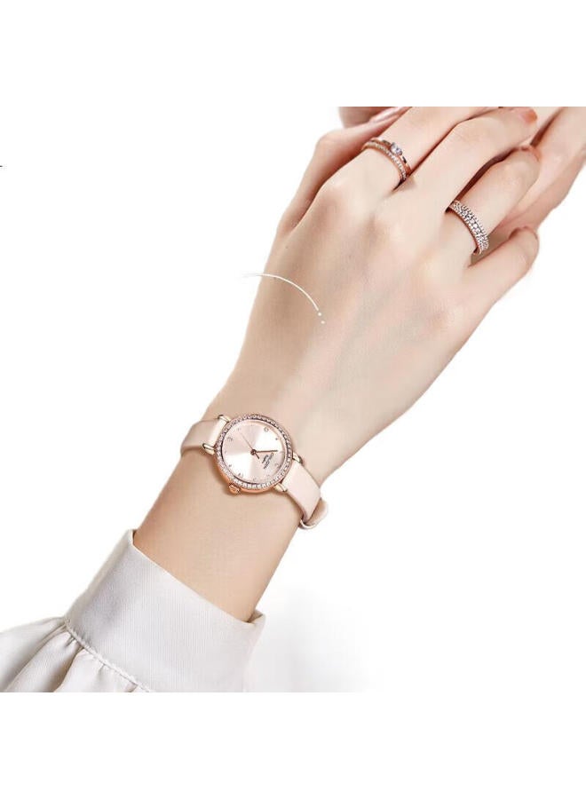 Golgen Quartz Watch Women'S Swan Ladies Watch Light Luxury Small Round Watch New Year Gift For Girlfriend New Year Gift Box - Image 2