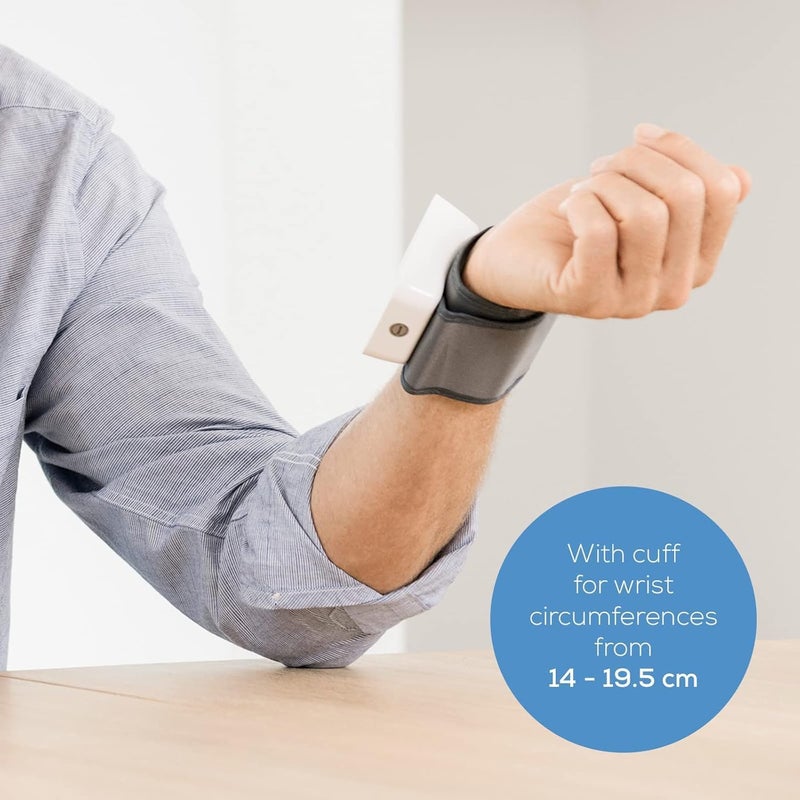 Beurer جهاز قياس ضغط الدم المعصمي Beurer BC28 مع كشف عدم انتظام ضربات القلب قياس ضغط الدم التلقائي بالكامل مؤشر خطر منظمة الصحة العالمية الملون جهاز طبي معتمد - Image 4