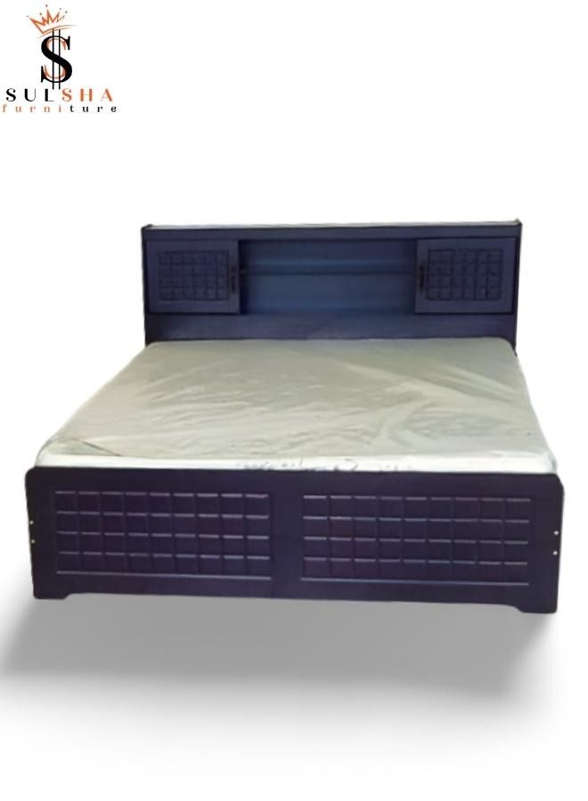 SULSHA Modern Wooden Bed Queen Size 160X200 With Medical Mattress
