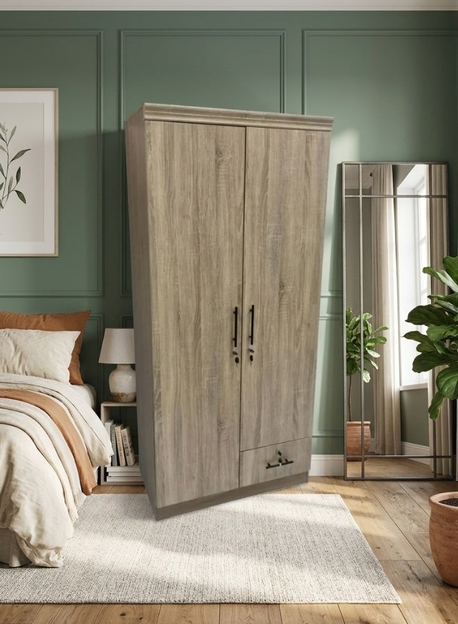 SULSHA 2 Door Wooden Wardrobe | Cabinet | Cupboard Engineered Wood Perfect Modern | Stylish Heavy Duty - Image 1
