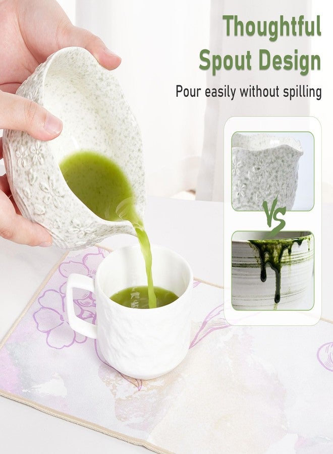Feestars Matcha Whisk Set, Ceramic Matcha Bowl, Spoon, and Whisk for Making Perfect Matcha Tea Set for Matcha Lovers and Home Use - Image 4