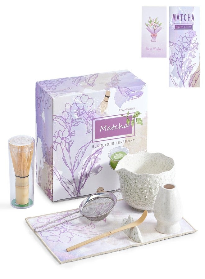 Feestars Matcha Whisk Set, Ceramic Matcha Bowl, Spoon, and Whisk for Making Perfect Matcha Tea Set for Matcha Lovers and Home Use - Image 1