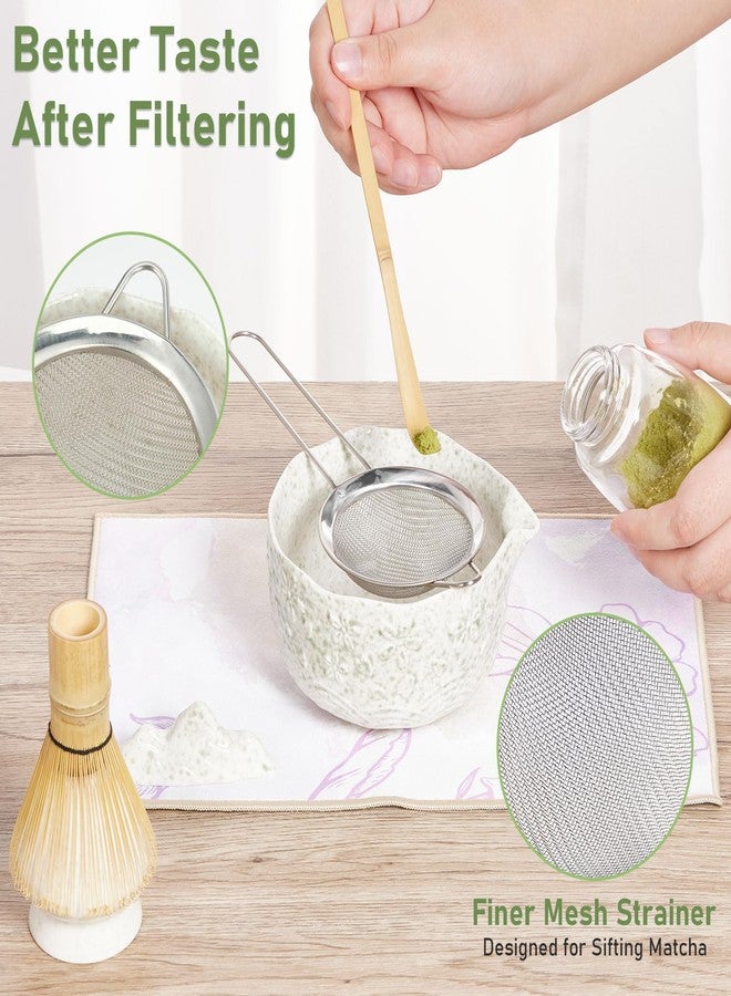 Feestars Matcha Whisk Set, Ceramic Matcha Bowl, Spoon, and Whisk for Making Perfect Matcha Tea Set for Matcha Lovers and Home Use - Image 3