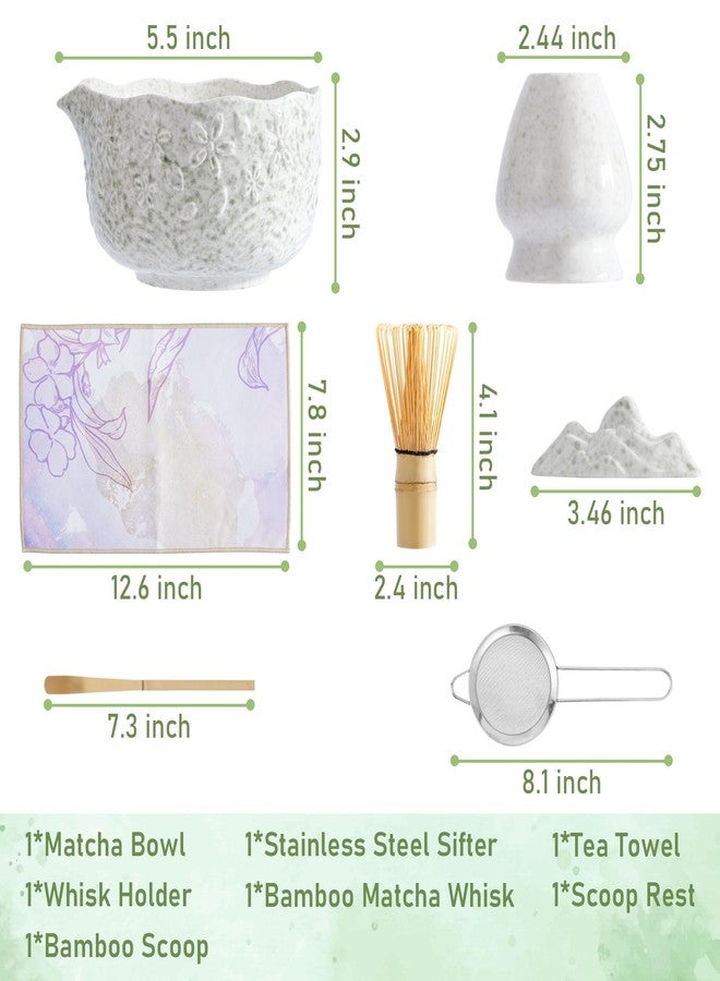 Feestars Matcha Whisk Set, Ceramic Matcha Bowl, Spoon, and Whisk for Making Perfect Matcha Tea Set for Matcha Lovers and Home Use - Image 2