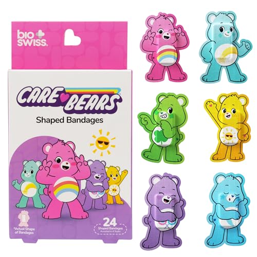 BioSwiss Care Bears Bandages Unlock The Magic Care Bear Shaped Self Adhesive Bandage Set Latex Free Sterile Wound Care 24 Count - Image 2