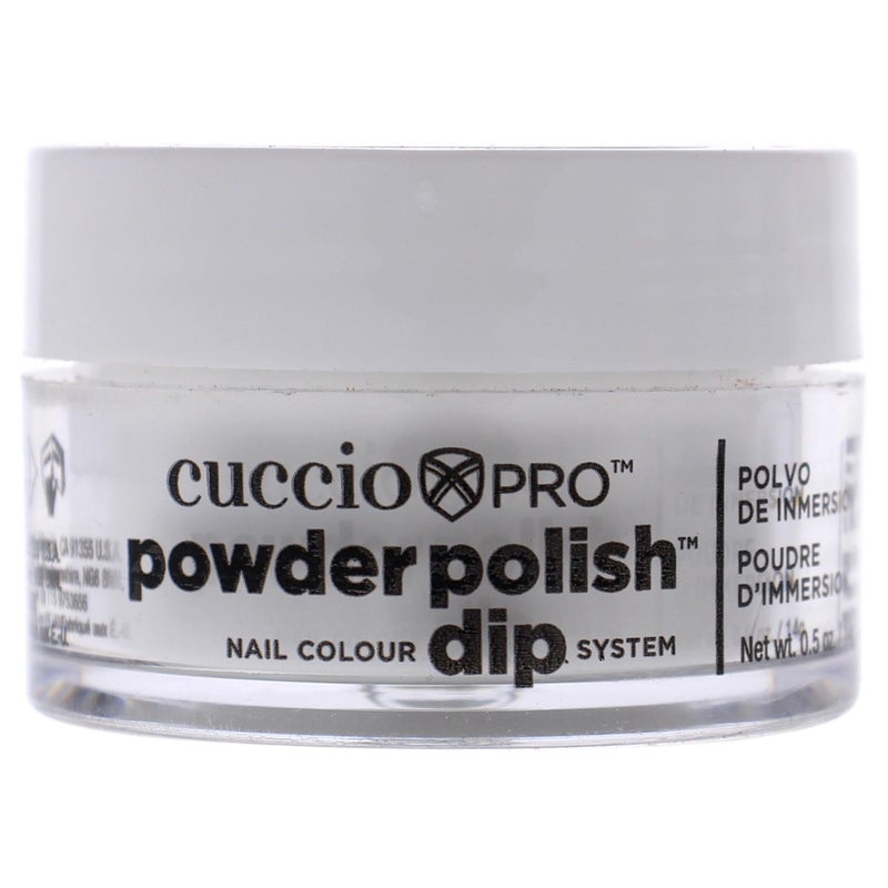 Cuccio Colour Powder Nail Polish  Lacquer For Manicure And Pedicure  Highly Pigmented Powder That Is Finely Milled  Durable Finish With A Flawless Rich Color  White W Silver Mica  05 Oz