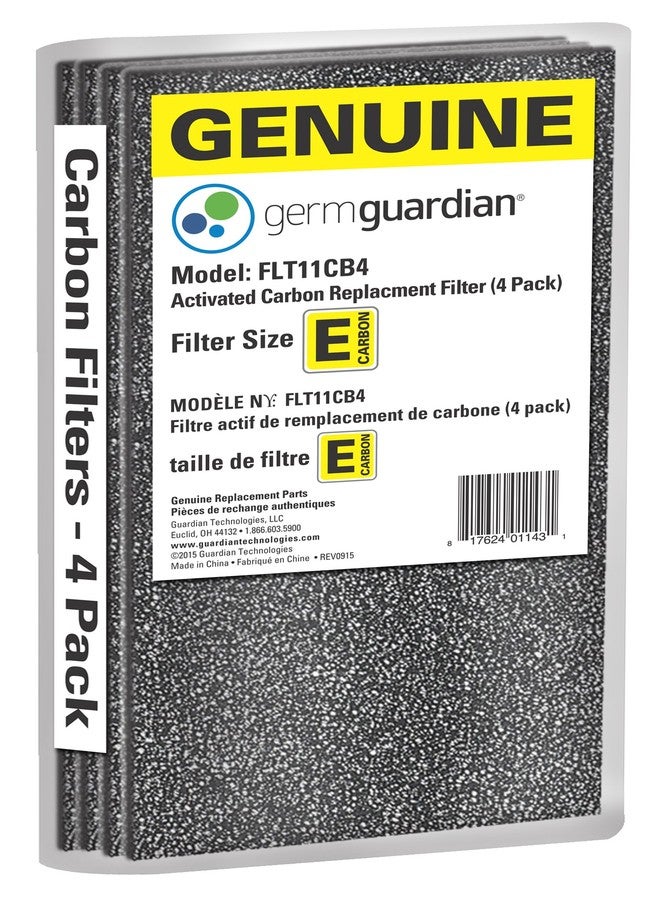 GermGuardian Genuine Carbon Filter Replacements for Use with FLT400 Filter E for AC400 Series Air Purifiers, 4-Pack FLT11CB4 - Image 1
