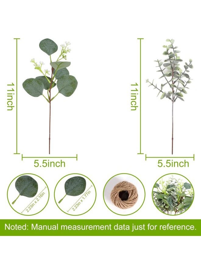 ZeKonan 120 Pieces of Artificial Greening Eucalyptus stem Silver Dollar Eucalyptus Leaves Baby Eucalyptus Leaves Suitable for Family Wedding vase Center Bouquet Flower Arrangement (Green-Mixed) - Image 4