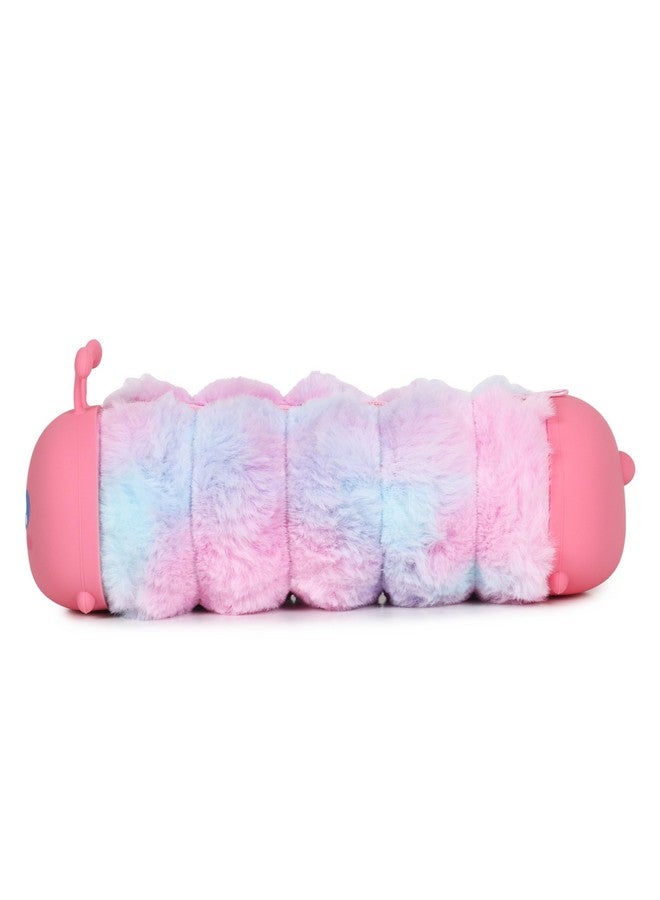 Samvardhan SAMVARDHAN Cute Animal Plush Pencil Case for Kids and Girls - Soft and Adorable Caterpillar, Unicorn, and Bear Design, School Supplies (Pink) - Image 3