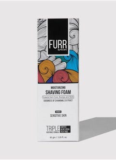 Furr FURR Moisturizing Shaving Foam for Women, Enriched with Aloe vera, Vitamin E and Tea Tree Oil, and Anti Bacterial Properties For Sensitive Skin - 65 gm  - Image 3
