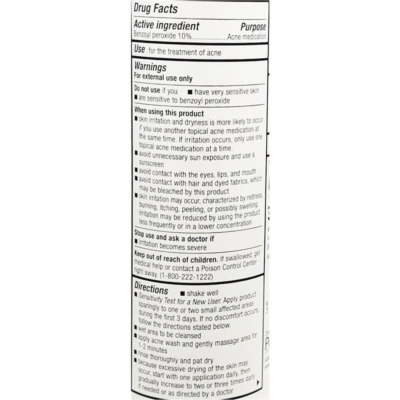 Perrigo 10 Benzoyl Peroxide Acne Medication Face Wash Quantity 1, 5 Ounce - Image 2