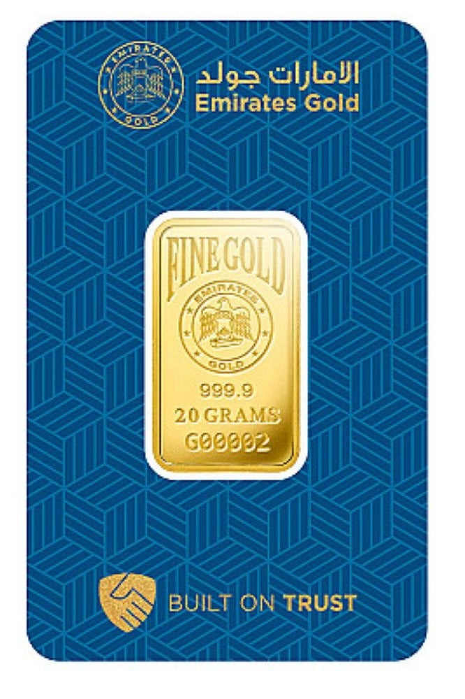 Emirates Gold 20g Gold Bar Fine Gold 999.9 Purity - 20 Grams - Image 1