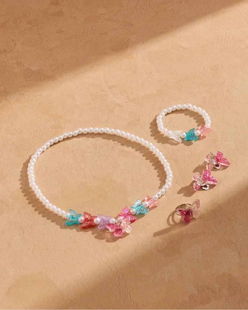 REDTAG Girls Assorted Jewellery Set - 4 Pieces