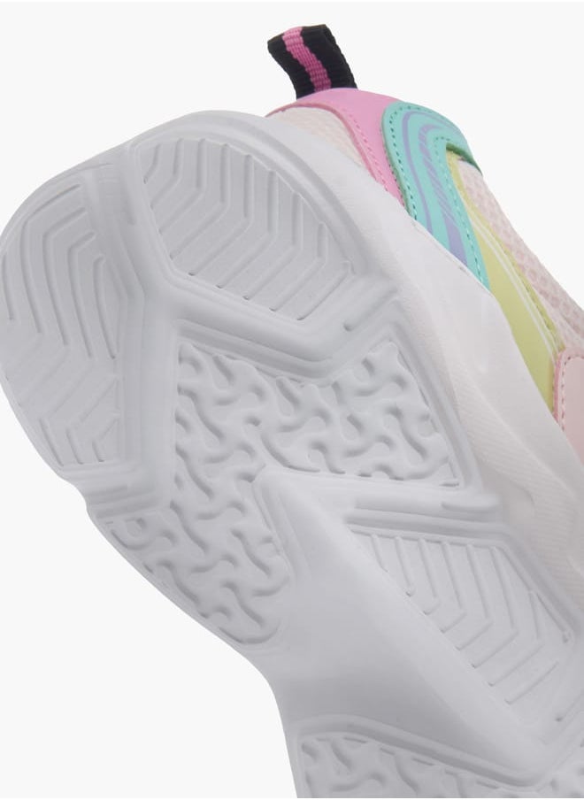 Flora Bella By Shoexpress - Girls Panelled Sneakers with Hook and Loop Closure - Image 1
