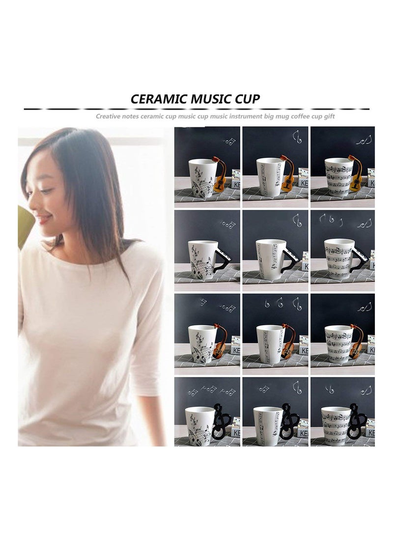 GGOOT Creative Musical Ceramic Cup Personality Music Cup Musical Instrument Large Mug Coffee Cup Unique Gift - Image 3
