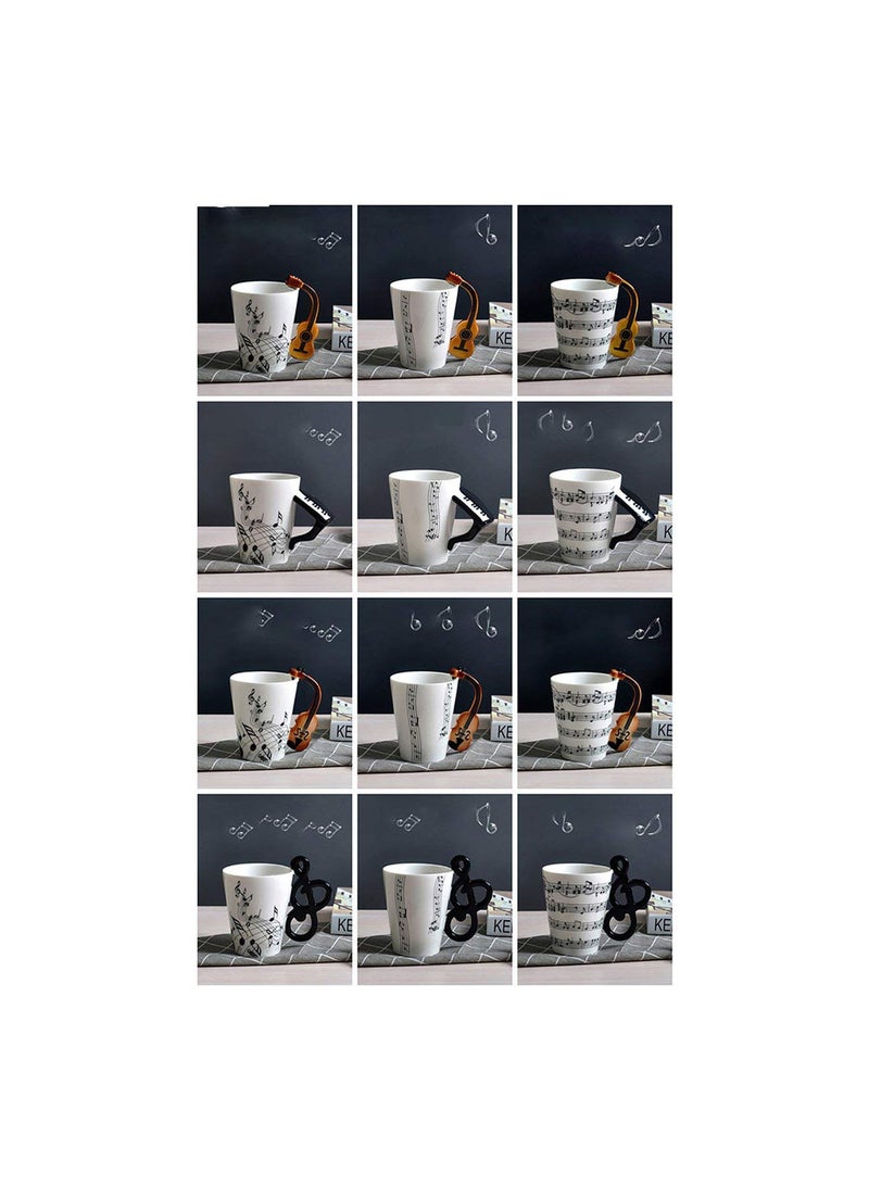 GGOOT Creative Musical Ceramic Cup Personality Music Cup Musical Instrument Large Mug Coffee Cup Unique Gift - Image 2
