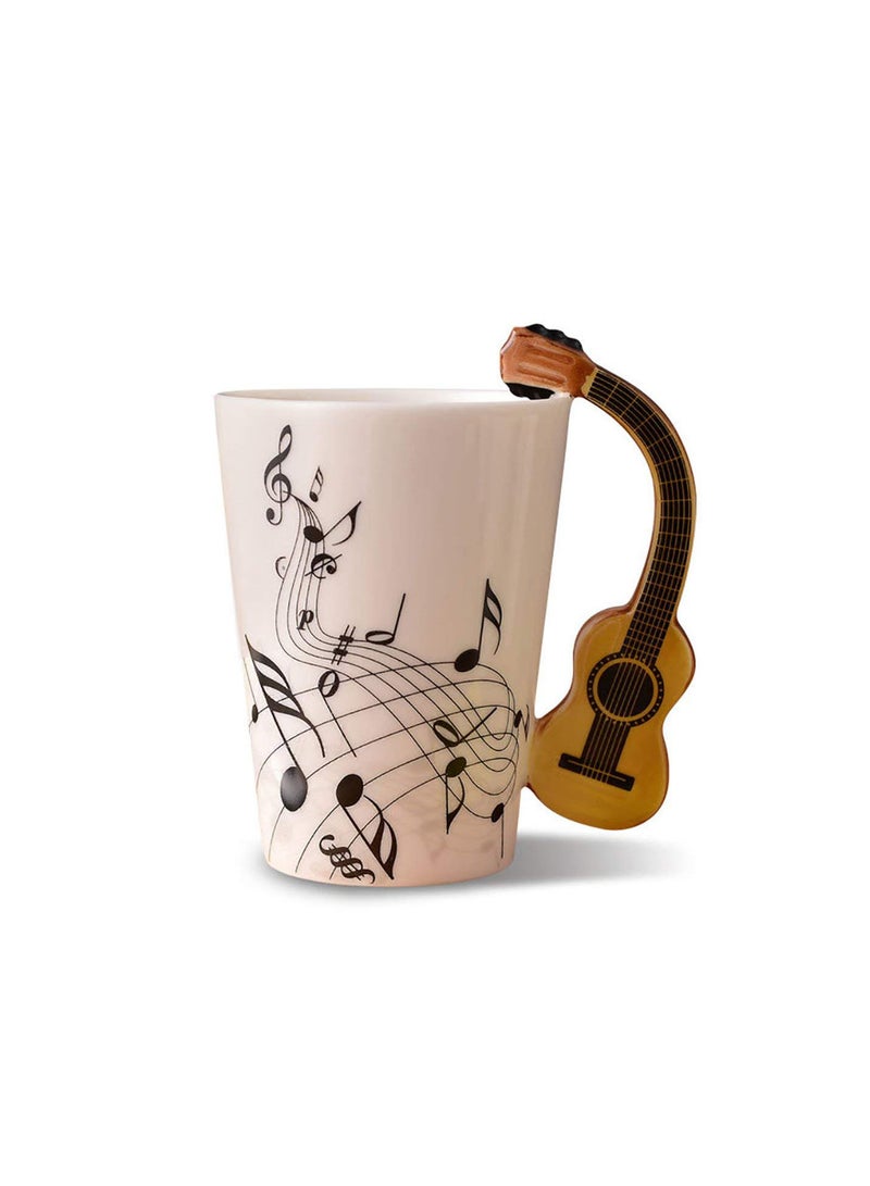 GGOOT Creative Musical Ceramic Cup Personality Music Cup Musical Instrument Large Mug Coffee Cup Unique Gift - Image 1