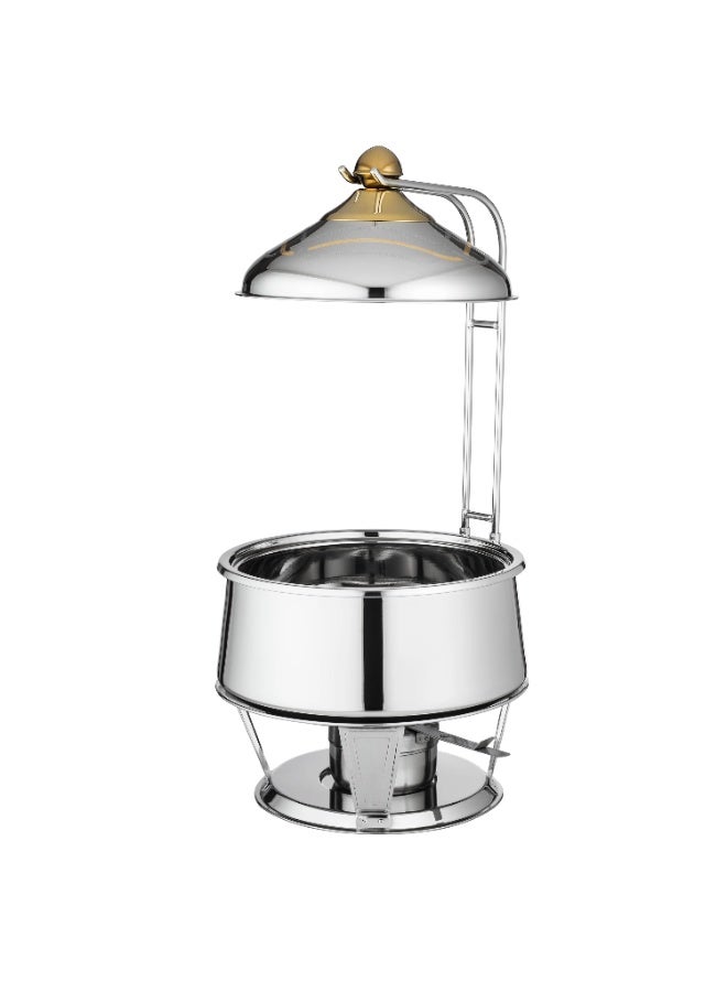 بوهارا سخان بوفية بوهارا استيل هندي مع ذهبي لتسخين الطعام سعة 3.5 لتر - Image 1