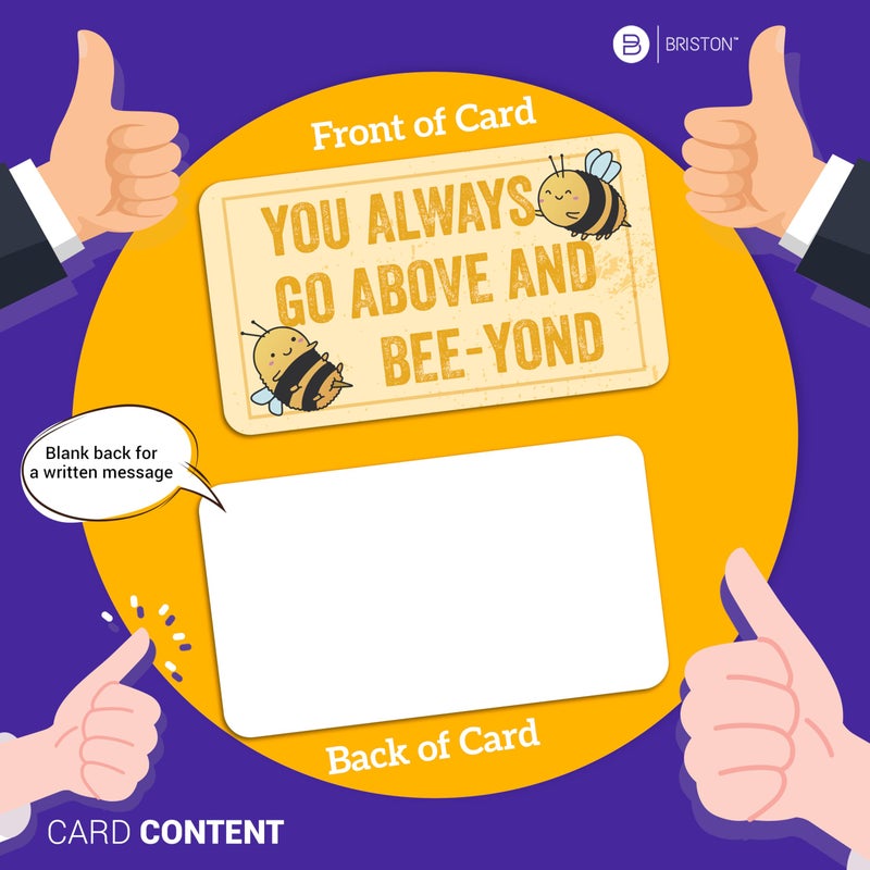 Briston Kudos Appreciation Cards for Employees Teachers Students â€“ 70 Thank You Recognition Cards for Workplace School Office â€“ Motivational Encouragement Notes Kudos Series Gift Set - Image 4