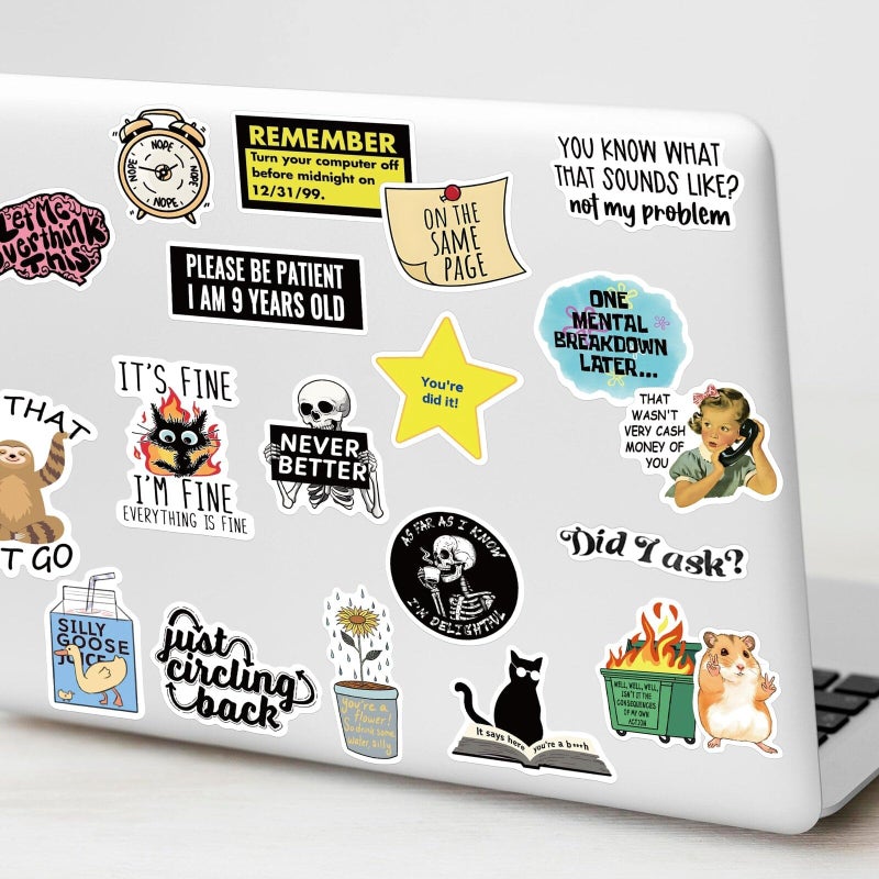 Joyppy 150 PCS Hilarious Stickers for Adults,Funny Meme Sarcastic Weird Snarky Cool Dark Humor Sticker Packs for Bumper Water Bottles Laptops Scrapbooking Waterproof Men Work Decals - Image 4