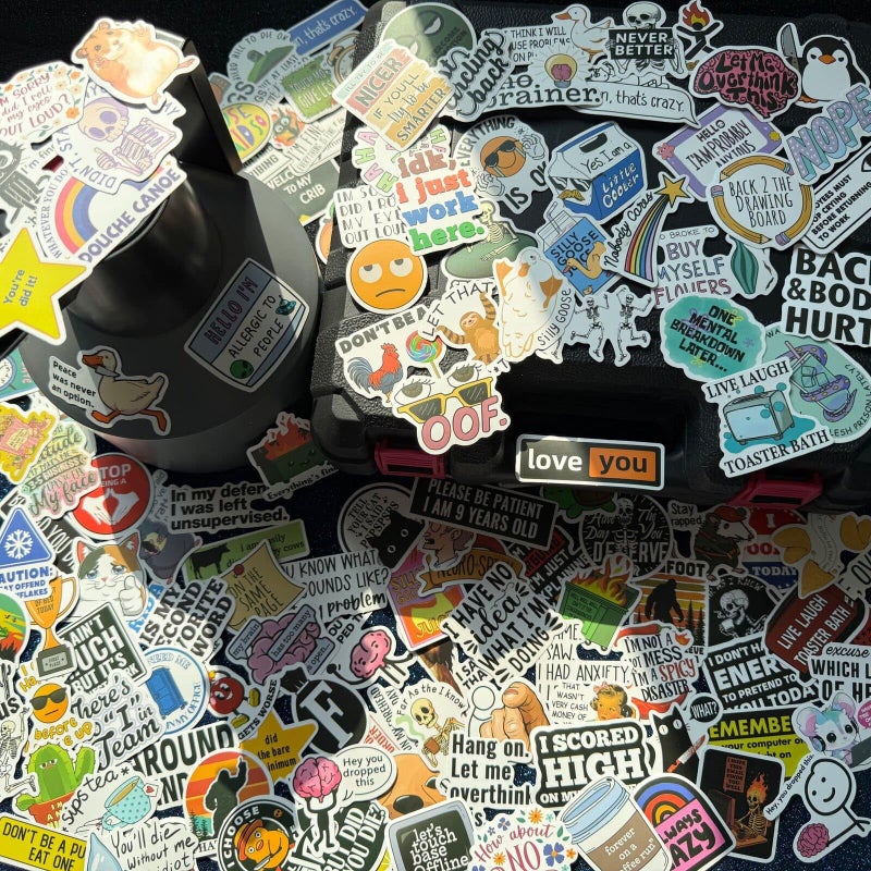 Joyppy 150 PCS Hilarious Stickers for Adults,Funny Meme Sarcastic Weird Snarky Cool Dark Humor Sticker Packs for Bumper Water Bottles Laptops Scrapbooking Waterproof Men Work Decals - Image 3