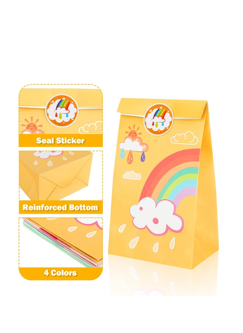 Excefore Party Bags, 12 Pack Unicorn Paper Party Bags for Kids Party, Unicorn Goodie Candy Treat Paper Bags for Girls, Gift Bags with Stickers for Unicorn Theme Birthday Baby Shower Party Supplies  - Image 3