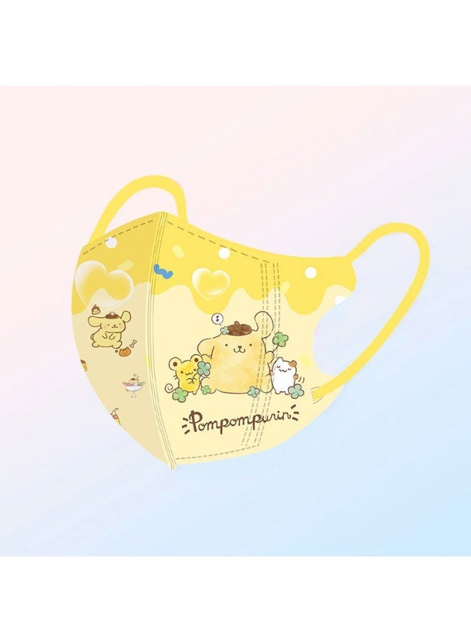 ٦٠ كمامة أطفال للاستخدام مرة واحدة، مغلفة بشكل فردي، للأطفال والمراهقين، كمامات أطفال لطيفة للجنسين مكونة من ٣ طبقات - Image 2