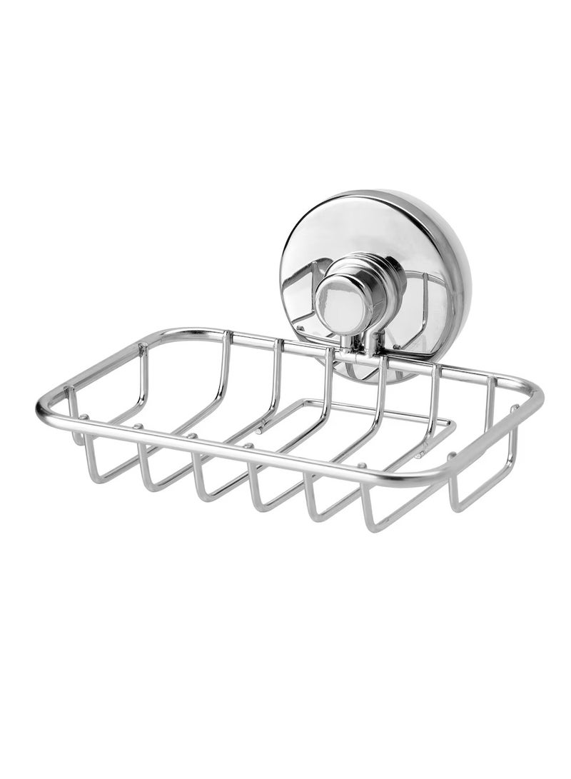 صحن صابون مع كوب شفط مطلي بالزنك - Image 1