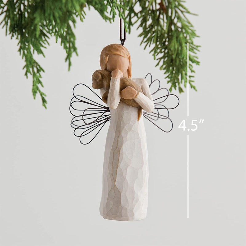 Willow Tree Angel of Friendship Ornament - Hand-Painted Resin Figure with Wire Wings - Image 2