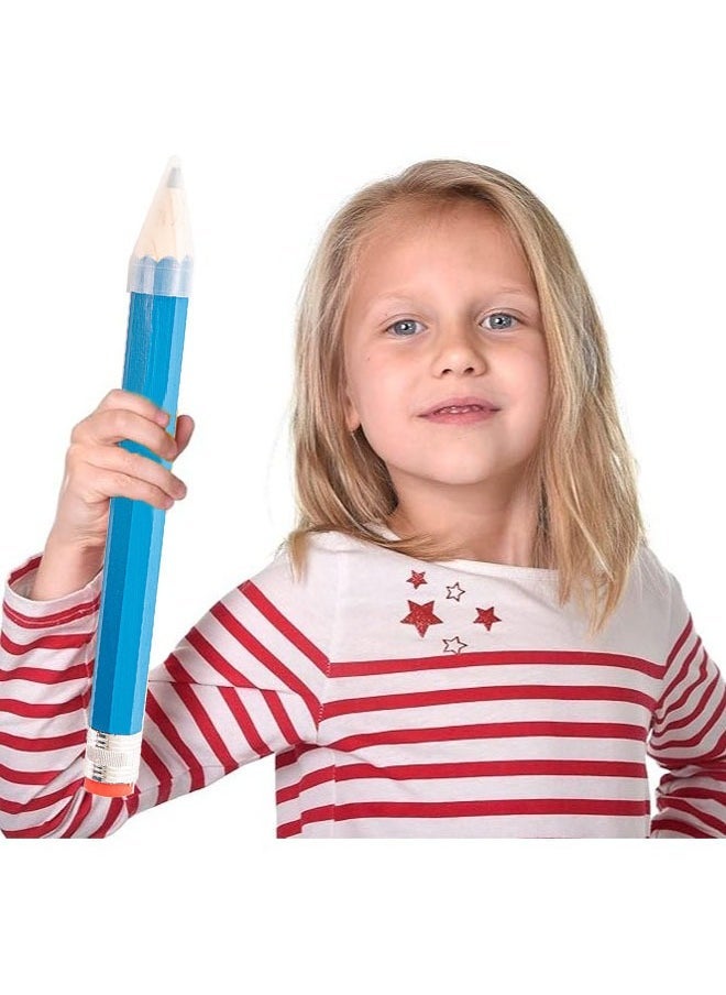 ZVEV 3 Pieces Giant Pencils, Big Wooden Pencil 14 Inch Giant Pencil Props Big Jumbo Extra Large Pencil Funny Novelty Comically Giant Pencil for Kids School Home Office Supplies Party Favors - Image 5