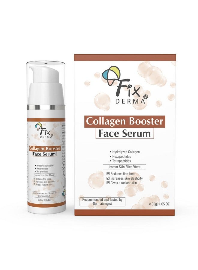FIXDERMA Hydrolyzed Collagen Booster Face Serum | Collagen Serum For Face Face, Fine Lines & Wrinkles | Serum For Men & Women | Suitable For All Skin Types - 30G - Image 1