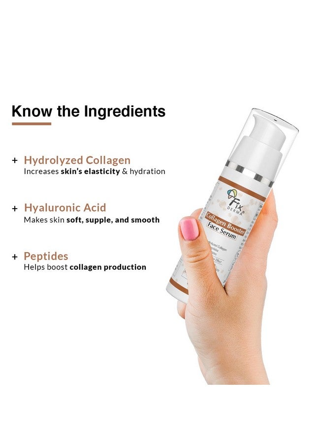 FIXDERMA Hydrolyzed Collagen Booster Face Serum | Collagen Serum For Face Face, Fine Lines & Wrinkles | Serum For Men & Women | Suitable For All Skin Types - 30G - Image 4