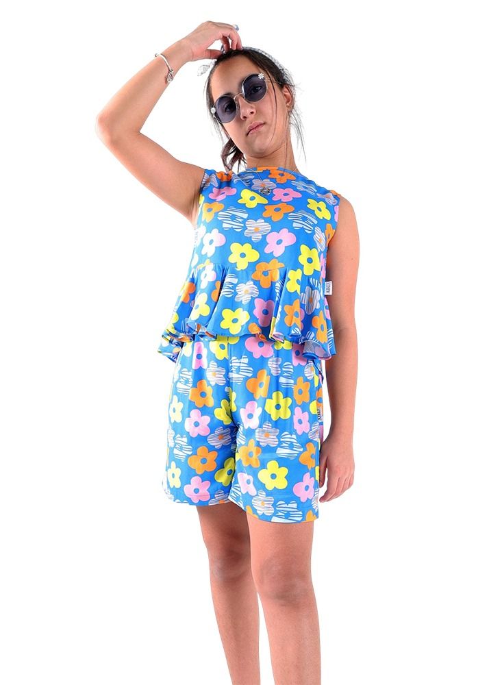 AIKO - Girls rayon Coord Set with cute Floral Pattern Design - Image 3