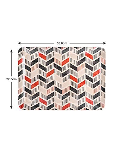 Goodhomes Melamine Rectangular Multicolor Serving Trays Set of 3 - MT127 - Image 2