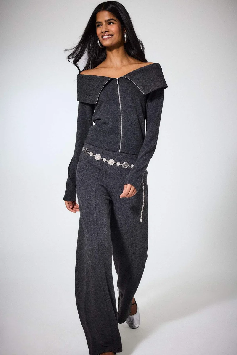 ديفاكتو Wide Leg Soft Touch Trousers