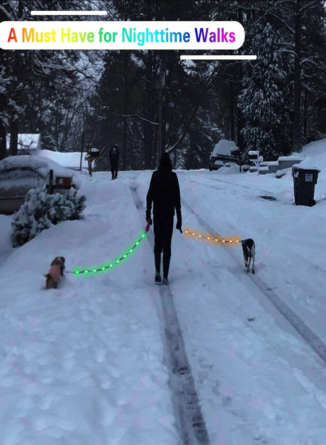 yacig USB Rechargeable LED Dog Leash - 7 Colors & Color Cycling Mode, Light Up Dog Leash for Night Walking, Heavy Duty Padded Handle, 6FT for Small Medium Large Dogs - Image 5