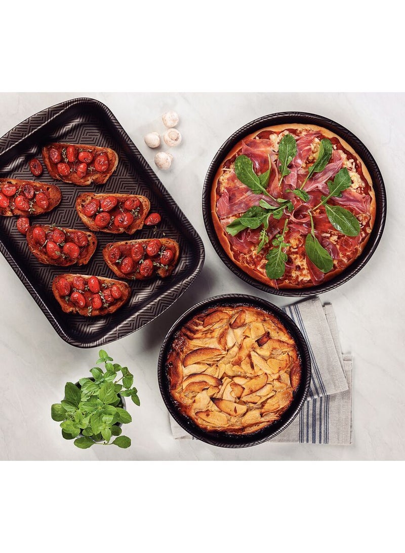 TRAMONTINA Since 1911,Made in Brazil- Paris 3 Pieces Black Aluminum Roasting Pan Set with Interior and Exterior Starflon Max PFOA Free Nonstick Coating  - Image 3