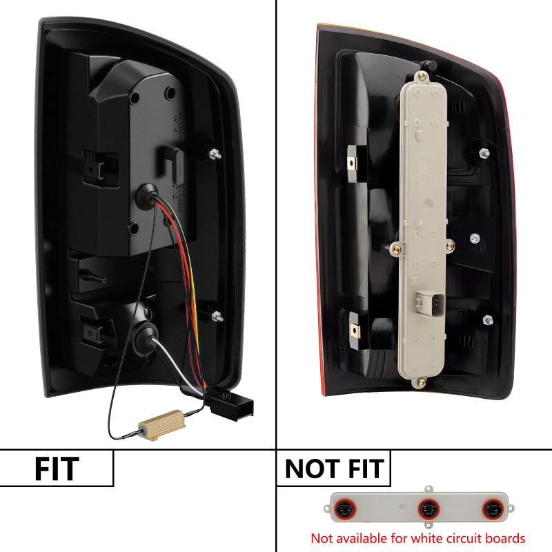 WonVon LED Taillights Assembly Compatible for 2002-2006 Dodge Ram 1500 2003-2006 Dodge Ram 2500 3500, Smoked Lens Rear Brake Light Replace CH2800147, CH2801147 - Image 4