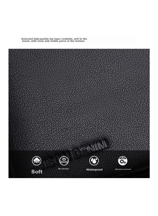 American Bison Meizhouyeniou Men's Genuine Leather Wallet, Short Card Holder, Top-grain Cowhide, 3d Embossed Deer Head Design, Men's Birthday Gift - Image 2