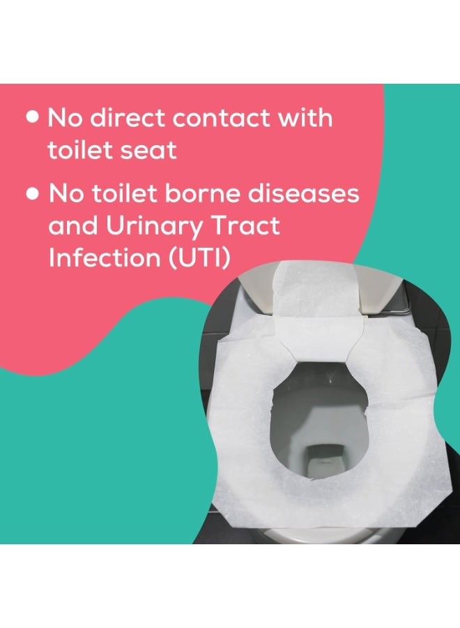 عشية أي وقت مضى أغطية مقاعد المراحيض الورقية للاستعمال مرة واحدة للنساء والرجال، 40 ورقة، لا توجد أمراض تنقلها المرحاض، مقاومة للماء، مريحة وصحية، سهلة الحمل والاستخدام، صديقة للبيئة، ضرورية للاستخدام في الهواء الطلق - Image 2