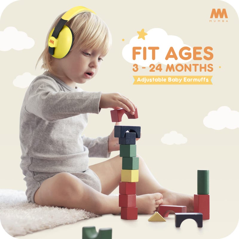 Mumba Baby Ear Protection Noise Cancelling Headphones for Babies and Toddlers Baby Earmuffs - Ages 3-24+ Months - Image 2