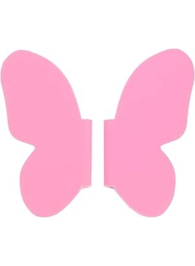 Pink Butterfly Cabinet Drawer Pulls 1 Pair Dresser Hardware Knobs for Cabinets - Image 1
